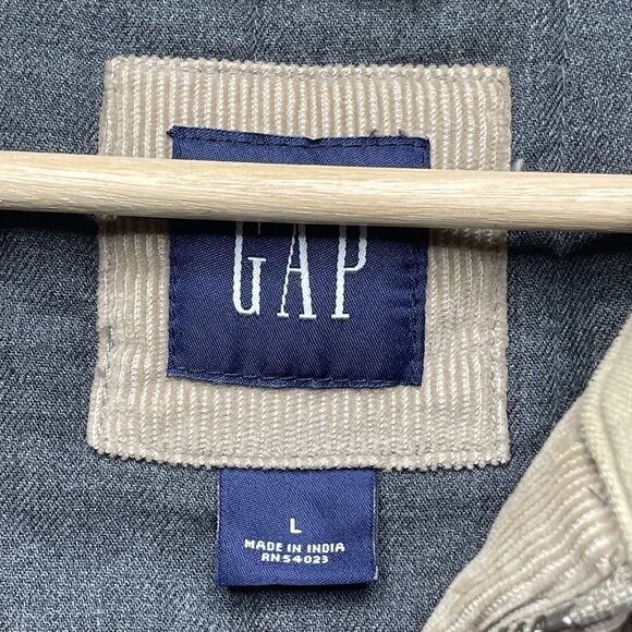 Gap Corduroy Trucker Jacket Men’s Large Light Brown Khaki - Picture 2 of 6